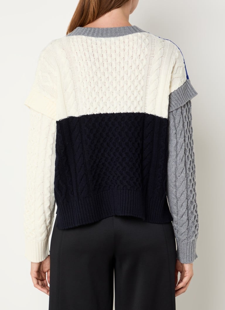 Pull MaxMara Mestre en maille torsadée, confectionné en laine vierge