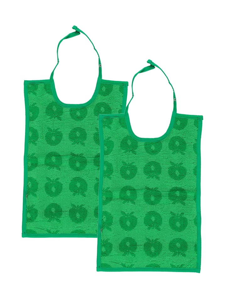 Småfolk Lätzchen 2 Packungen große Lätzchen mit Äpfeln in green günstig kaufen onesize