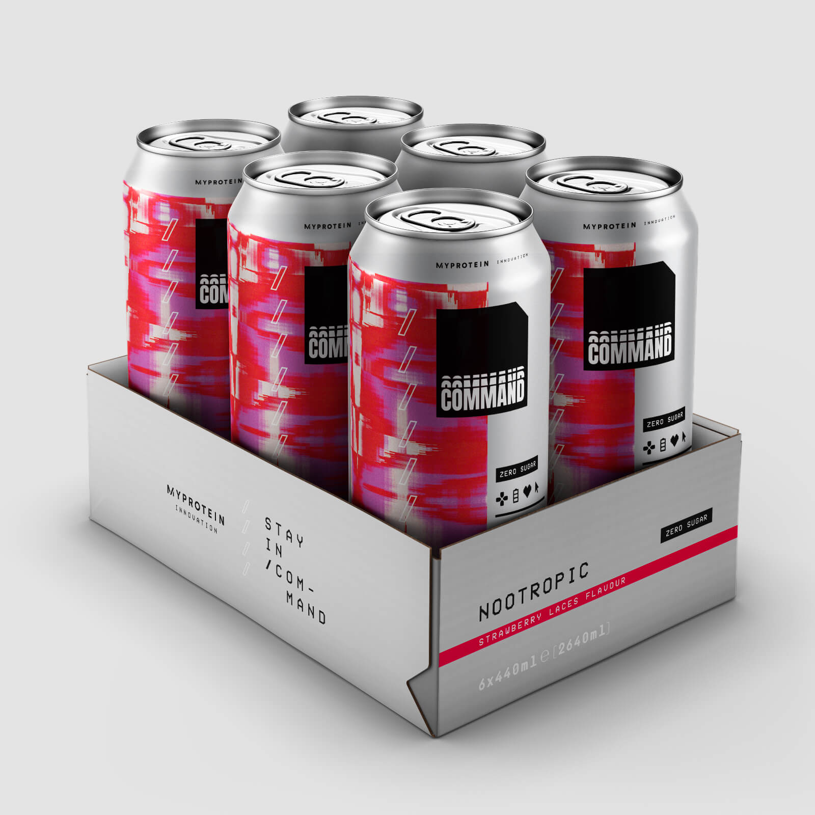 Boisson énergisante Command – Lacets à la fraise