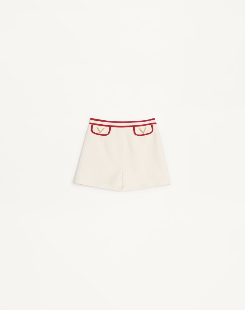 Shorts de crepe de alta costura