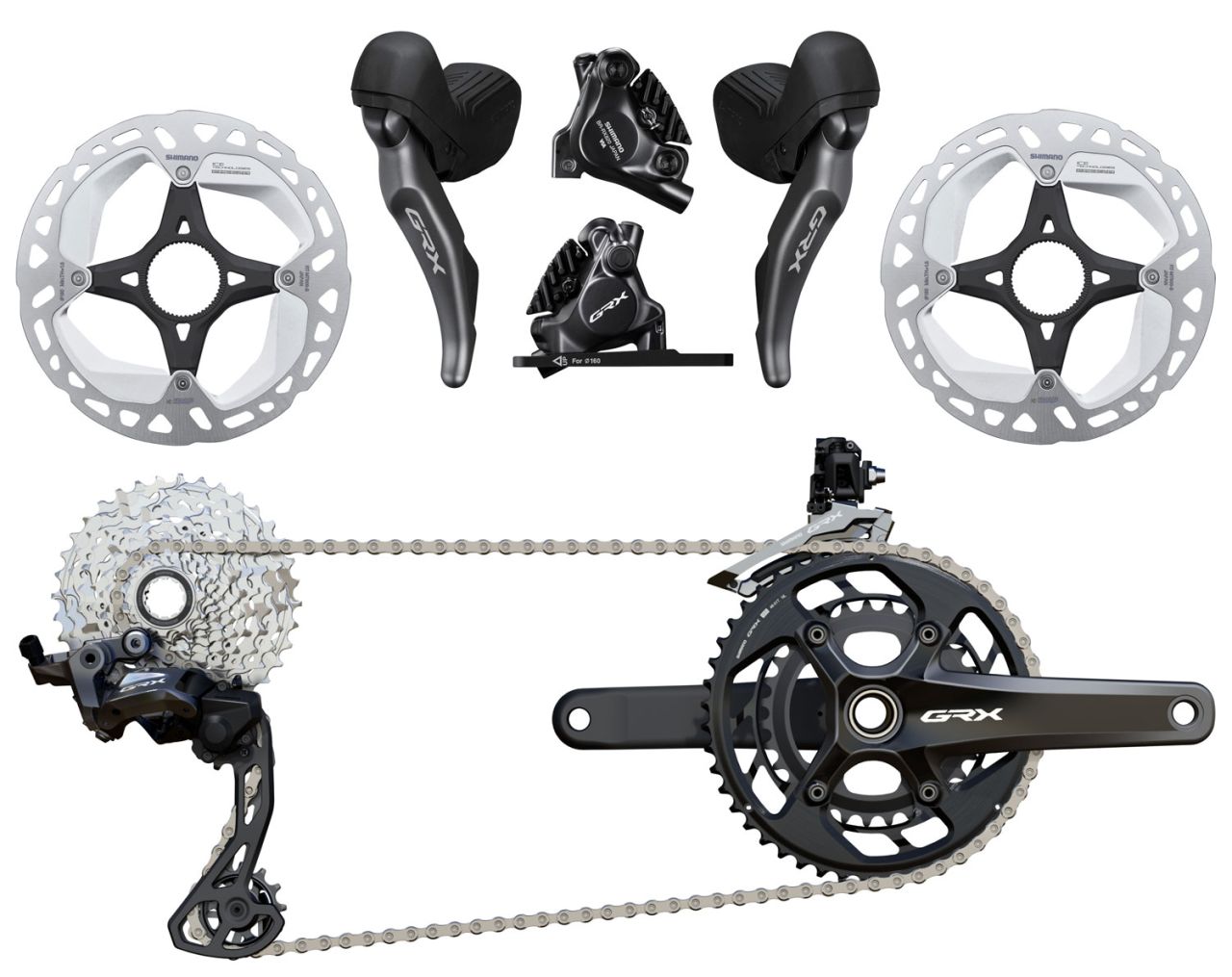 Shimano GRX RX820 2x12-fach Gruppe Disc 160/160mm kaufen | Bike-Discount
