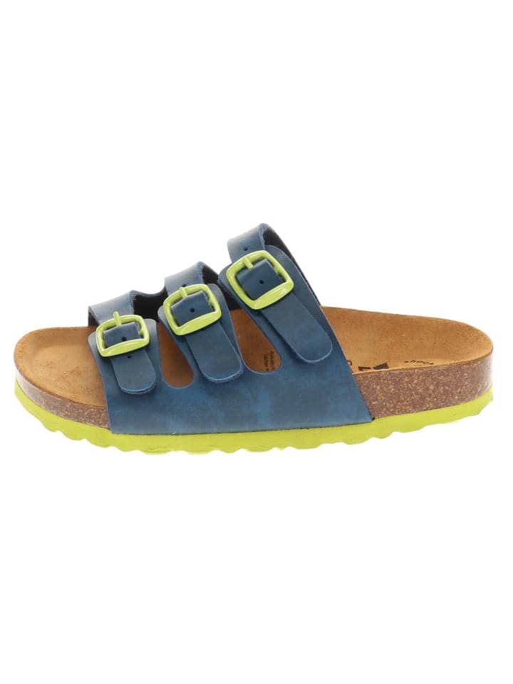 Lico Pantoletten in Blau/Grün günstig kaufen