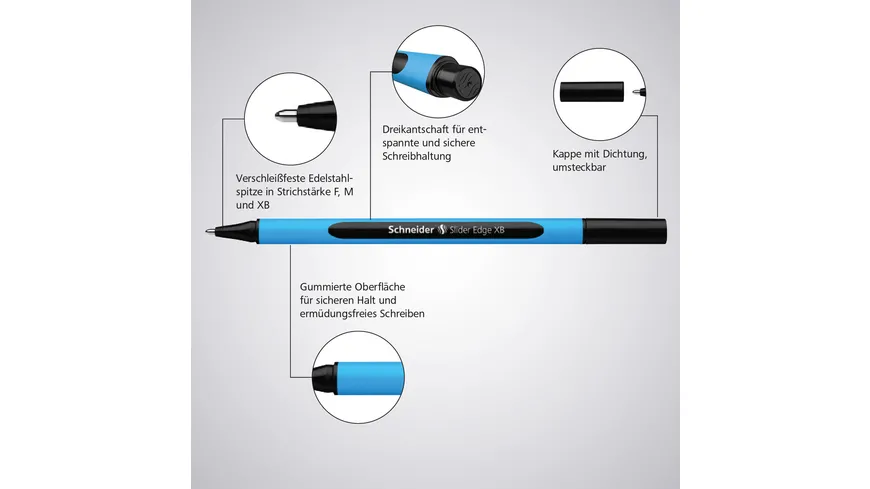 Schneider Kugelschreiber Slider Edge XB blau