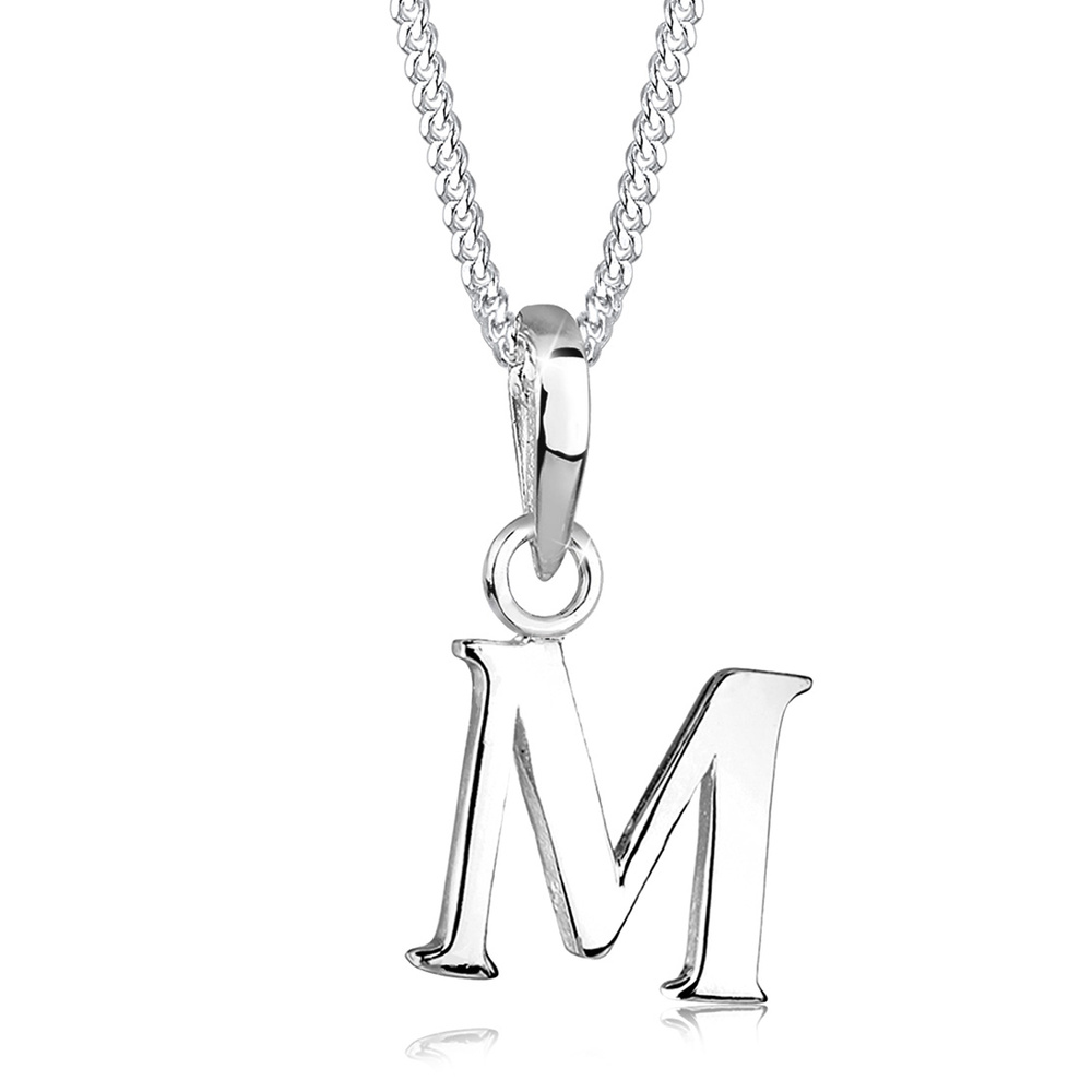 Elli Elli Collier Femmes Lettre M Pendentif en Argent Sterling 925 Bijoux