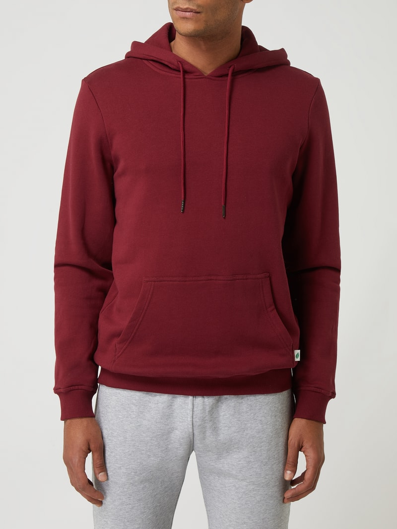 Hoodie aus Bio-Baumwolle in bordeaux rot