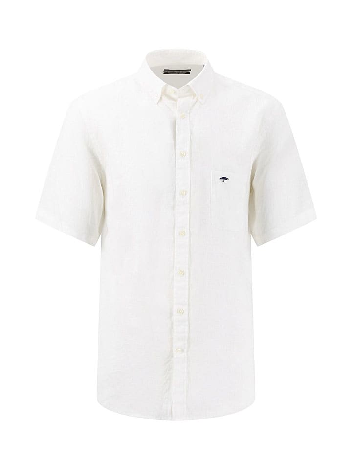 FYNCH-HATTON Leinen-Hemd - Regular fit - in Weiß günstig kaufen