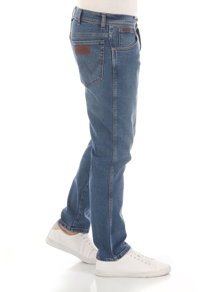 Wrangler Jeans Texas Slim Stretch slim in Blau günstig kaufen