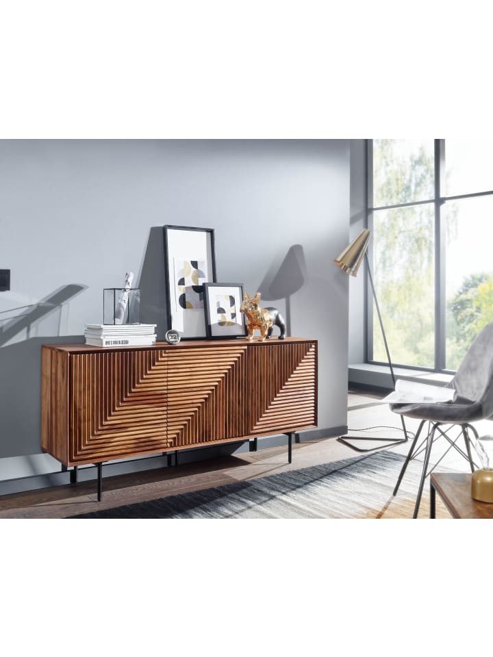 KADIMA DESIGN Sideboard 148x72x40 cm Massivholz / Metall Anrichte, Kommode günstig kaufen onesize