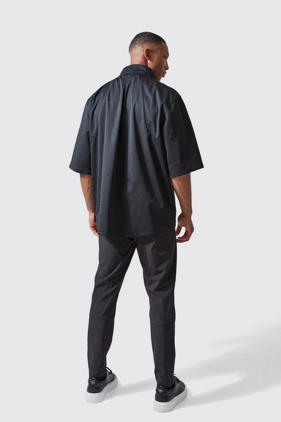 Man Active Oversize Golf Jacke mit Trichterkragen und Reißverschluss