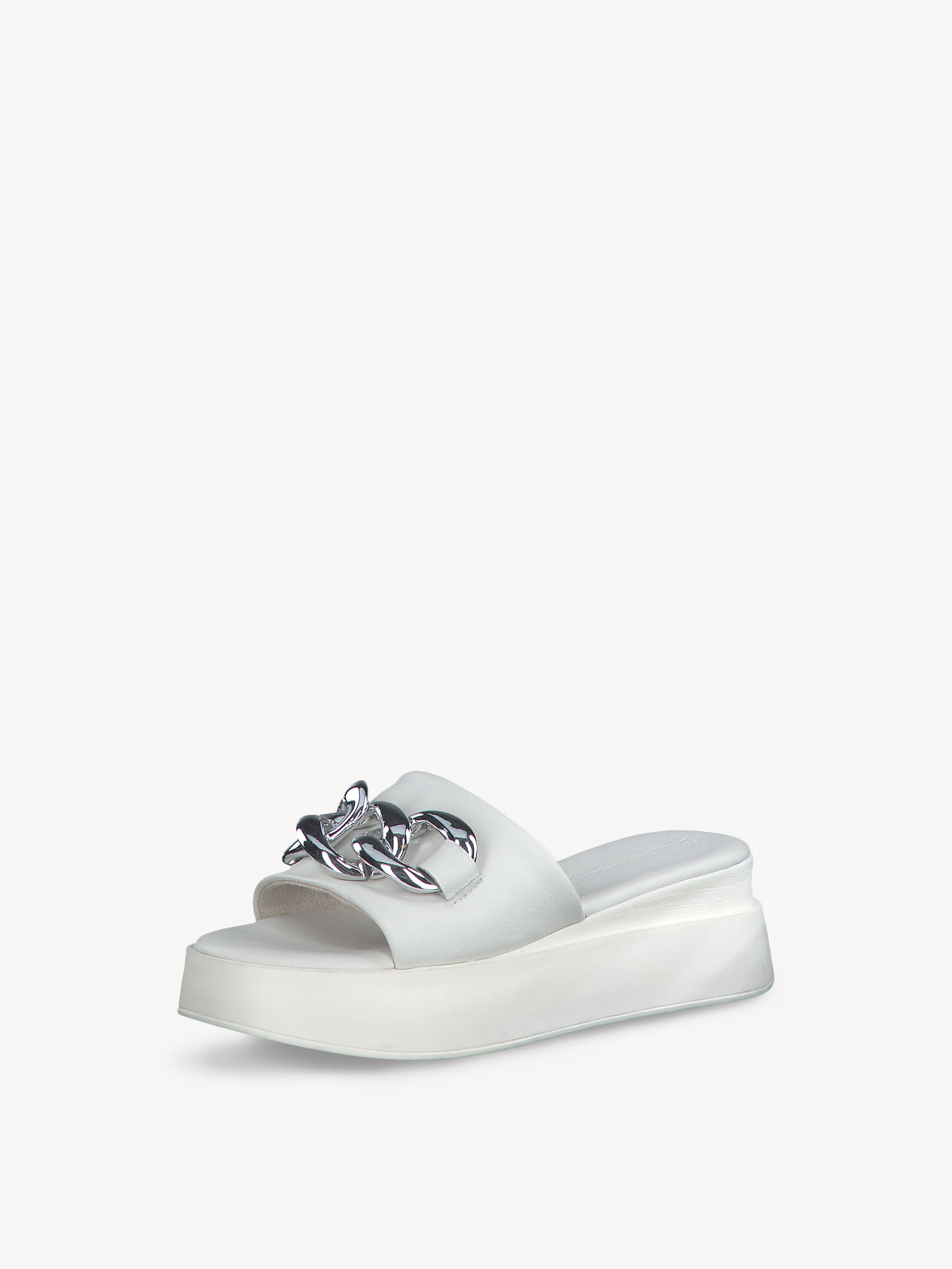Mule en cuir - blanc