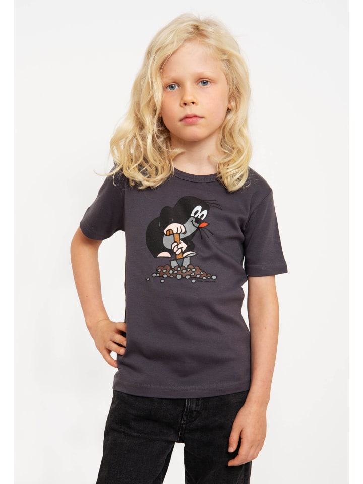 Logoshirt T-Shirt Der kleine Maulwurf in blau-grau günstig kaufen