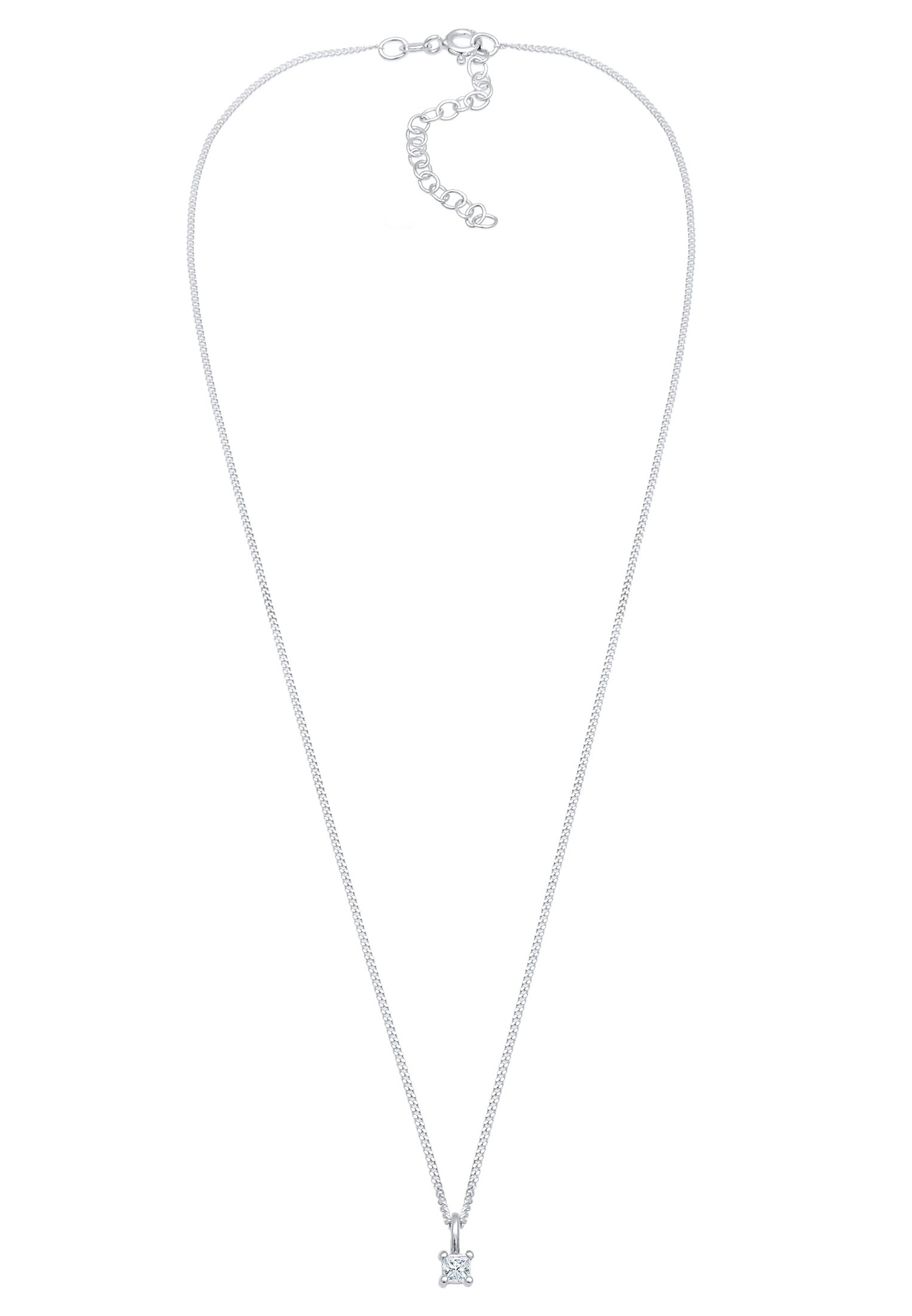 Colgante solitario elegante de cuatro lóbulos para mujer de Elli DIAMONDS con diamante (0,1 ct.) en plata de ley 925.