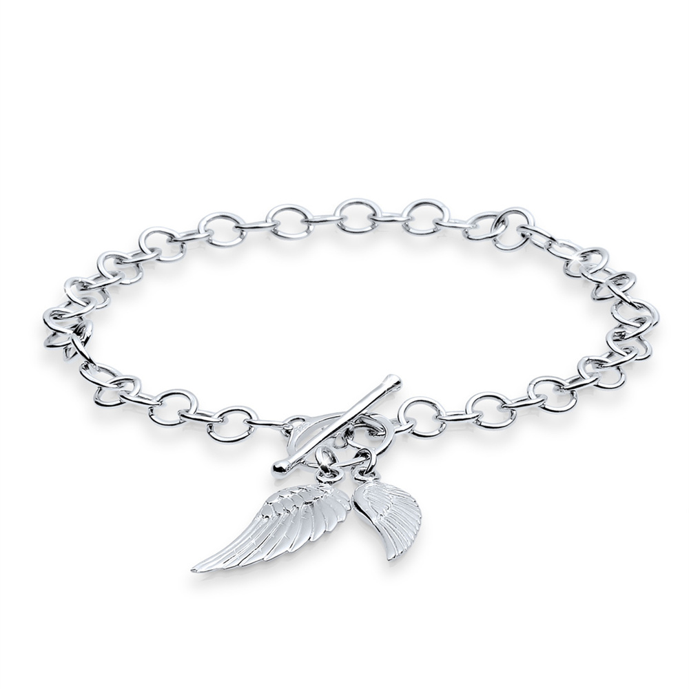 Elli Elli Bracelet Femme Pendentif Aile d'Ange en Argent Sterling 925 Bracelet
