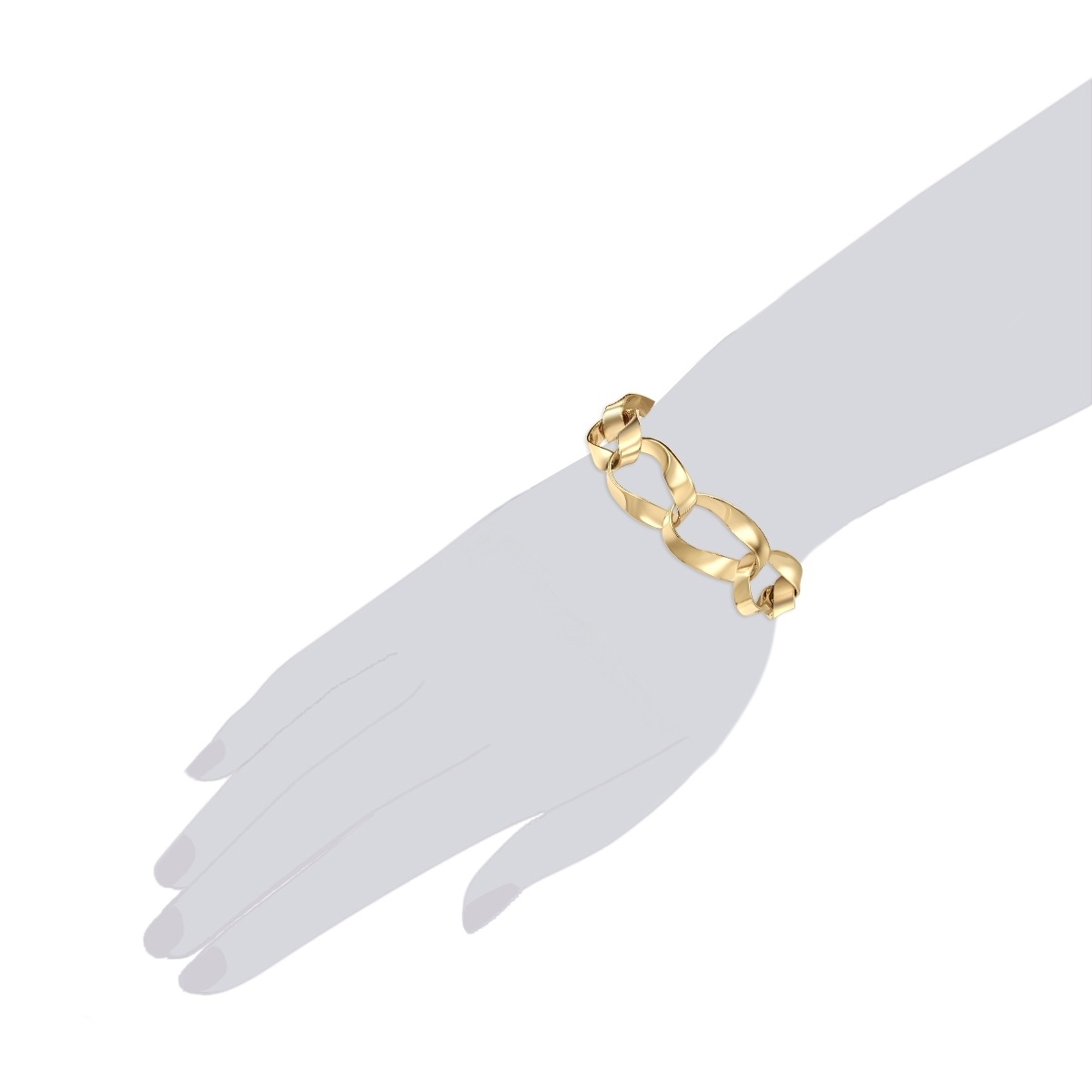 Armband Metall-Legierung in Gelbgold