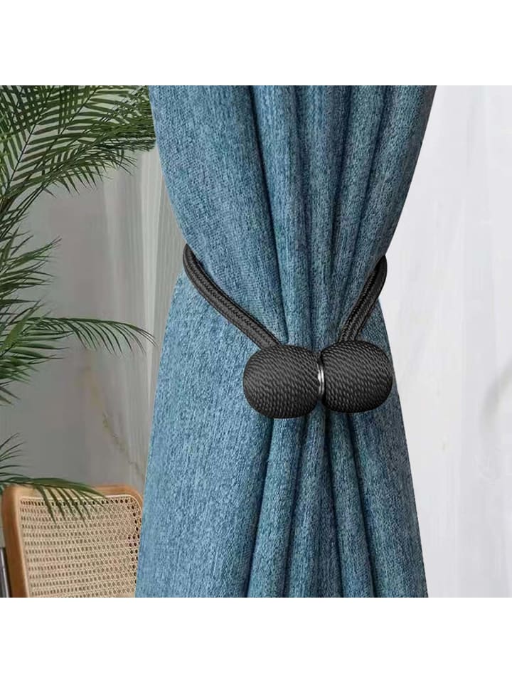 Intirilife 2-teiliges Raffhalter Set Gardinenklammer in Schwarz günstig kaufen onesize