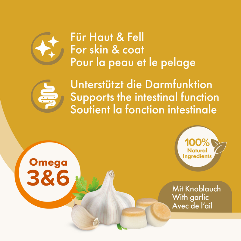 Beaphar Ergänzungsfutter & Aufzucht Beaphar Haut- und Fellkur Bonbons 245g Knoblauch-Bonbons