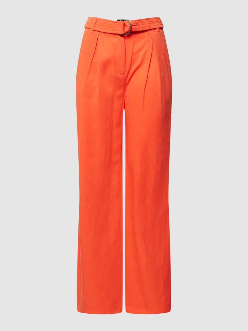 Hose mit Stoffgürtel in orange