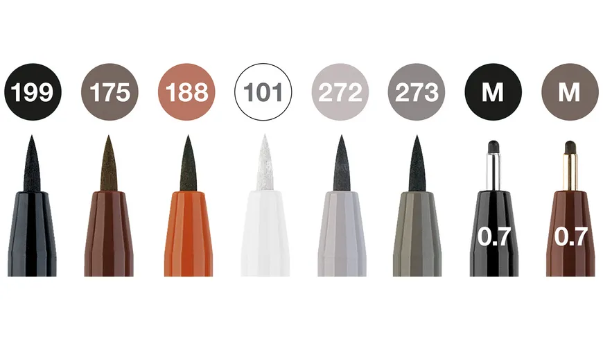 FABER-CASTELL Tuschestift Pitt Artist Pen Classical 8er Set