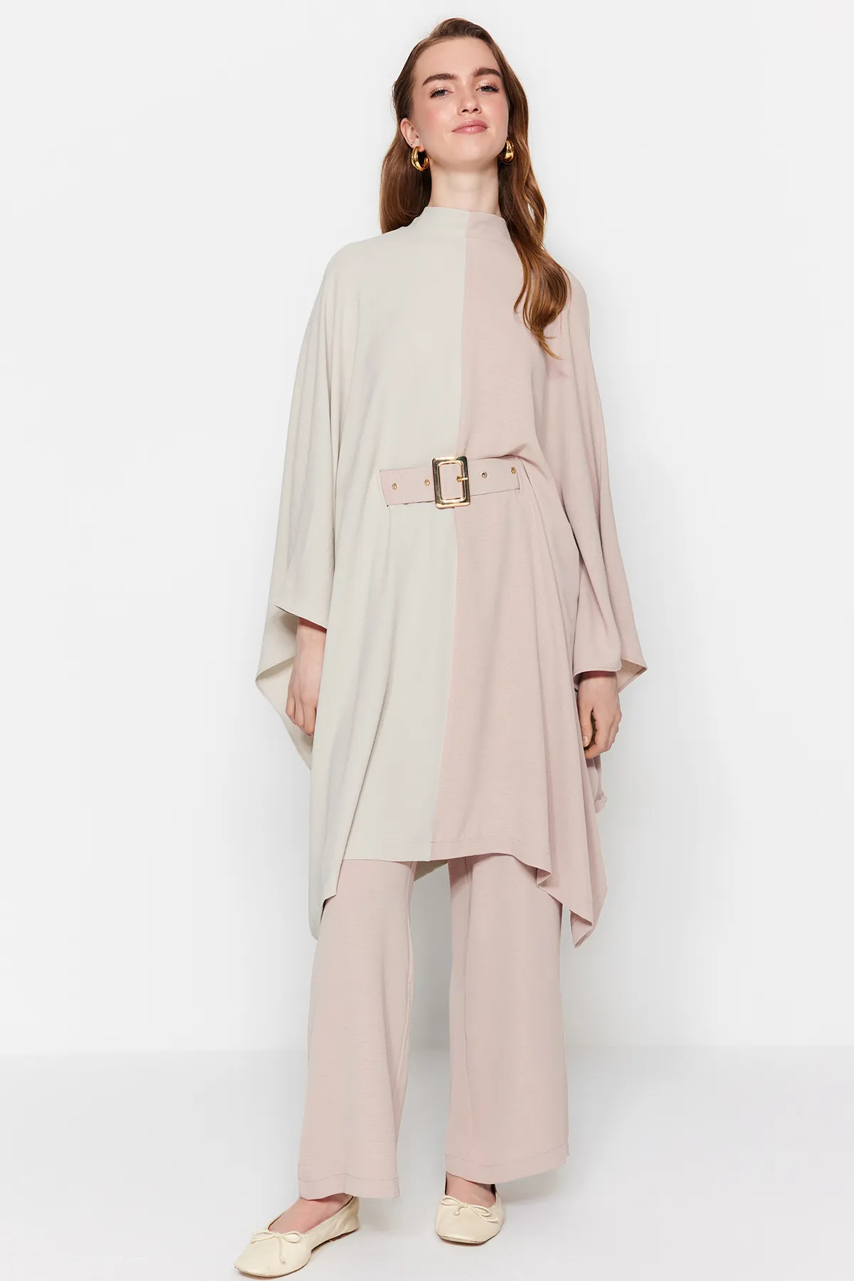 Trendyol Modest  Zweiteiler - Beige - Relaxed Fit