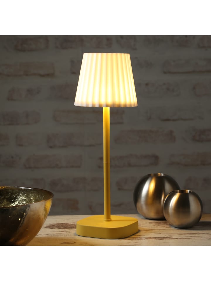 MARELIDA LED Garten Tischlampe wiederaufladbar in gelb - H: 34cm günstig kaufen onesize