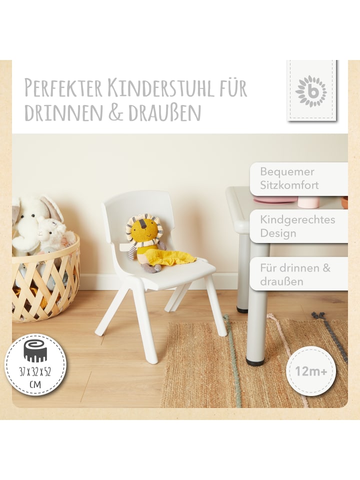 Bieco Spielwaren Kinderstuhl bis 80 kg belastbar in Weiß günstig kaufen onesize