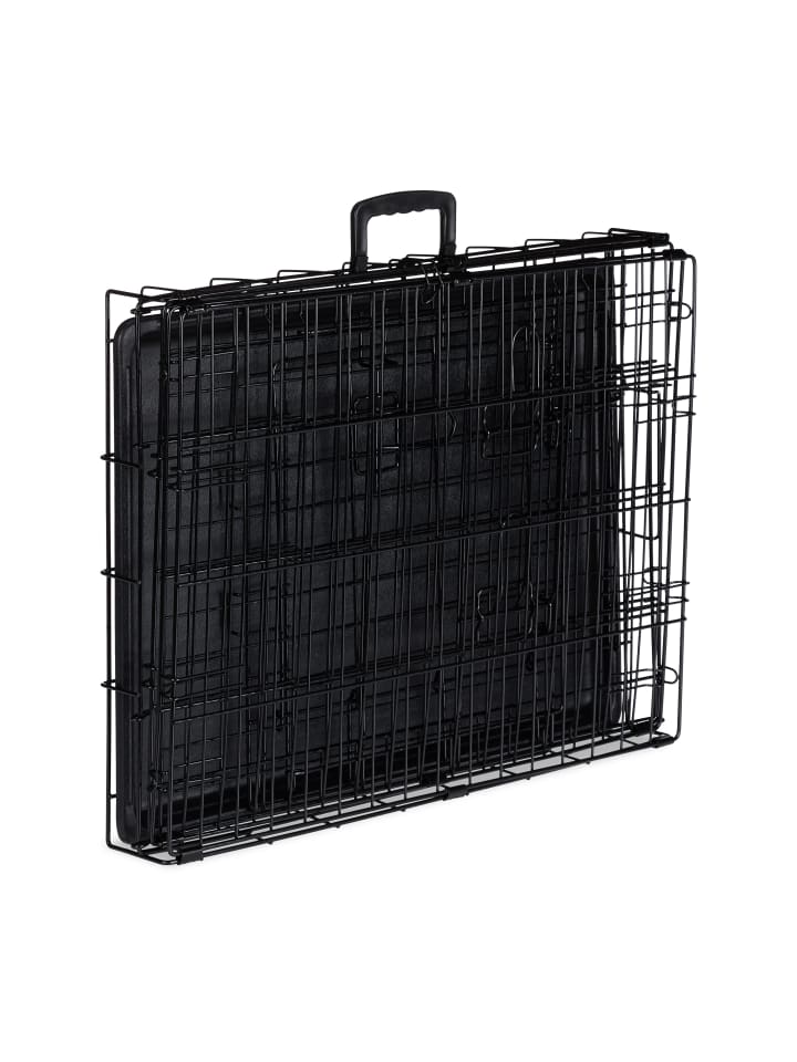 relaxdays Hundekäfig in Schwarz - (B)61,5 x (H)55 x (T)47 cm günstig kaufen onesize