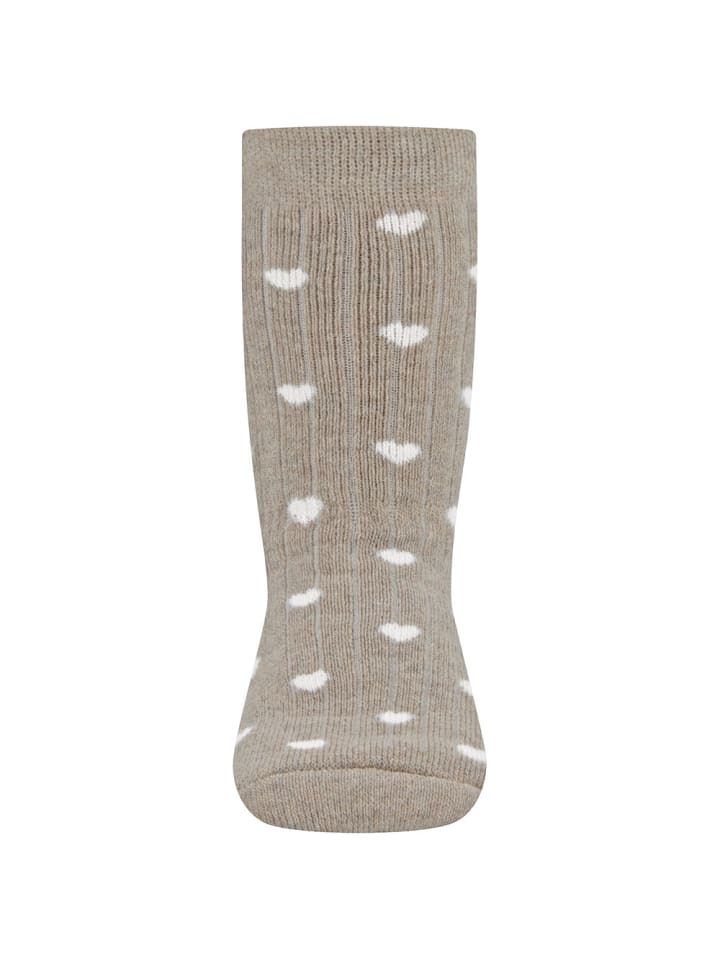ewers Stoppersocken Herzen in dunkel beige meliert günstig kaufen