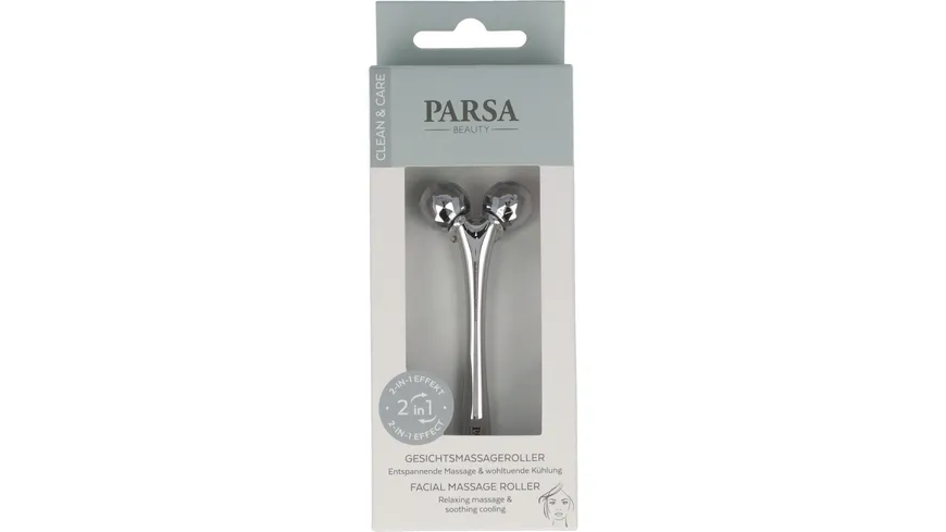 PARSA Beauty Gesichtsmassage Roller 2 in 1 Effekt