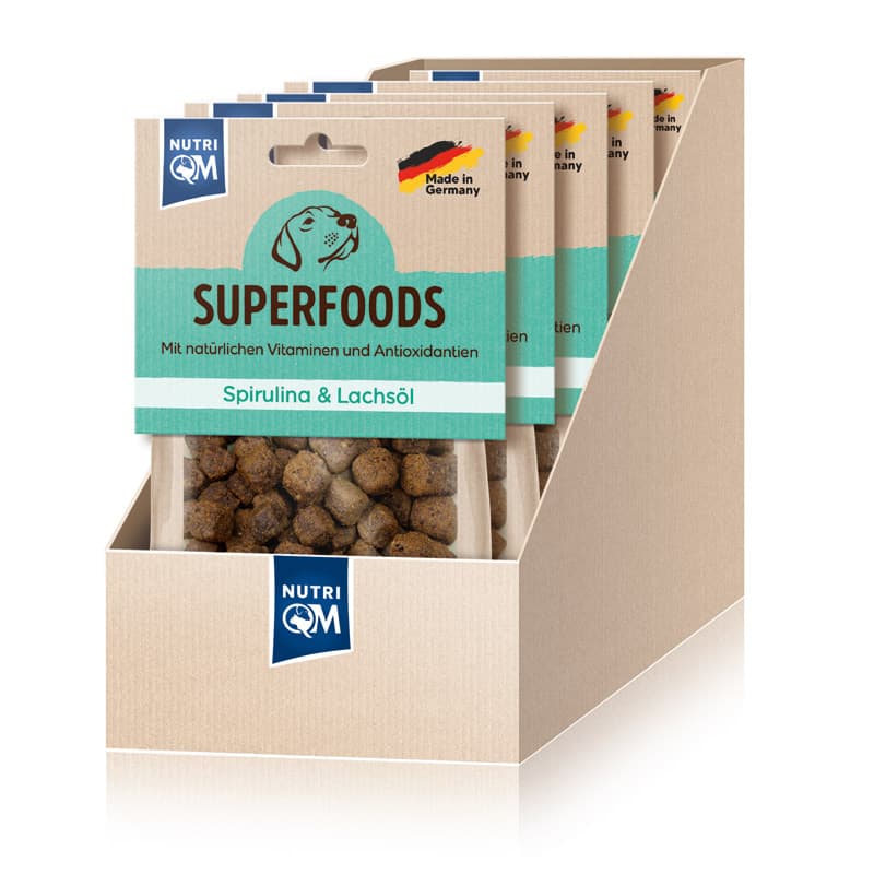 NutriQM Superfoods Spirulina & Lachsöl 5 x 150g