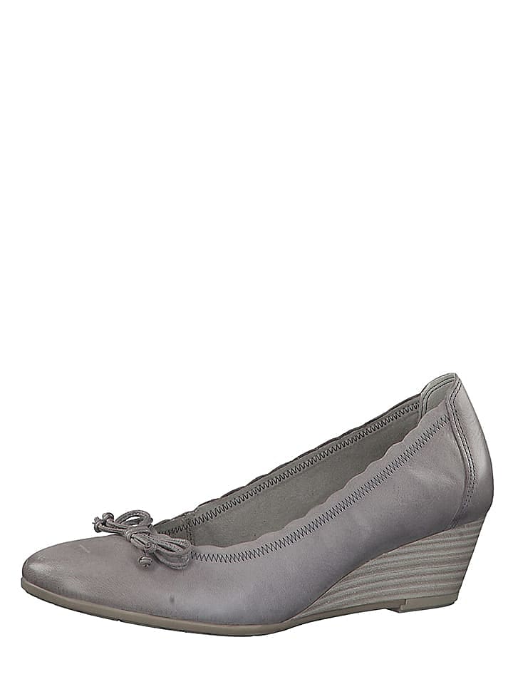 Marco Tozzi Leder-Pumps in Grau günstig kaufen 40