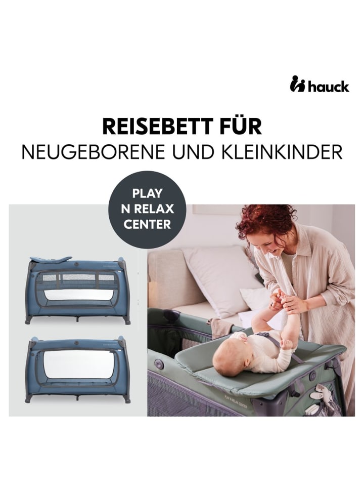 Hauck Reisebett Sparset Play'n Relax Center inkl. Komfort in blau günstig kaufen onesize
