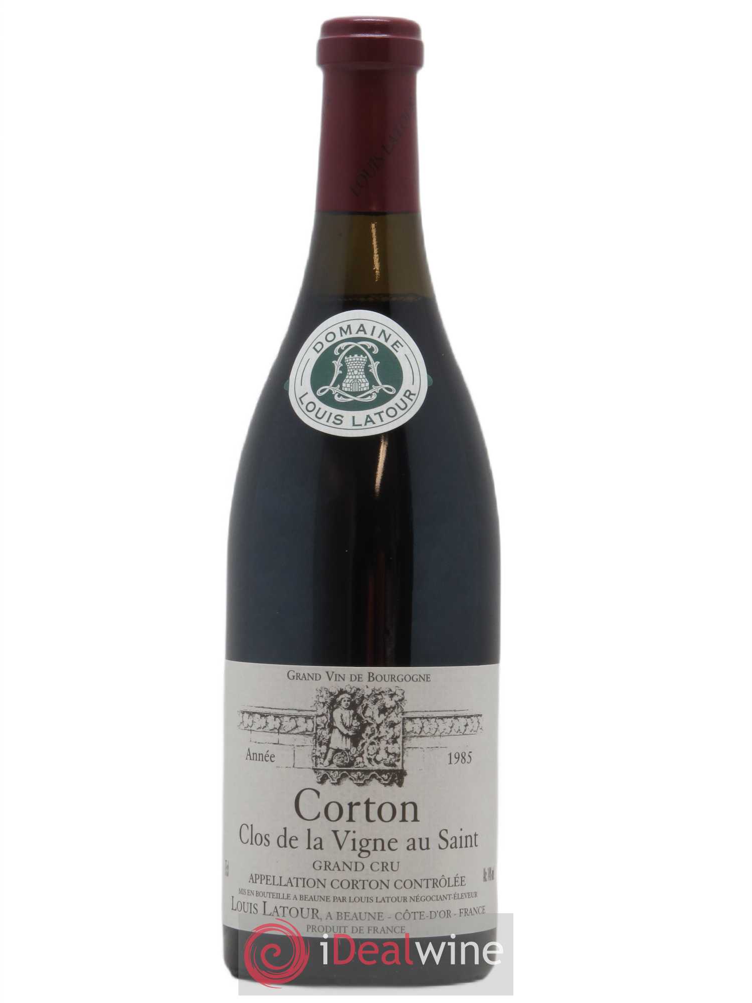 Corton Grand Cru Clos de la vigne au Saint Louis Latour (Domaine)  1985 - Lot de 1 Bouteille