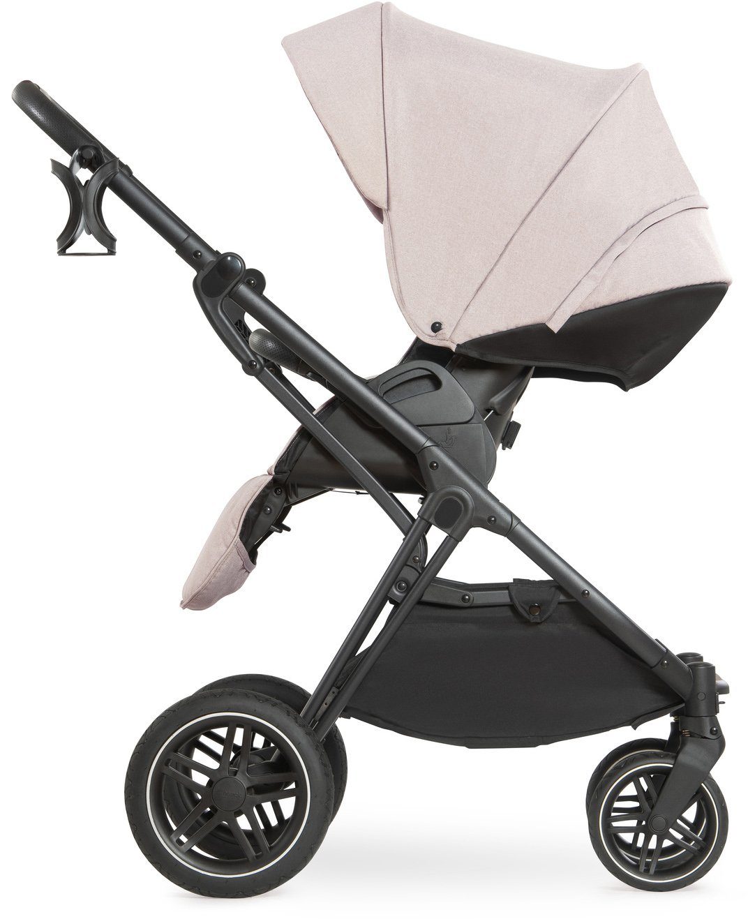 Hauck Kombi-Kinderwagen Vision X, black/beige, (3-tlg), mit Babywanne und Sportwagenaufsatz