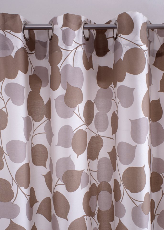 Vorhang aus recyceltem Polyester mit Blätterdruck (1er Pack)