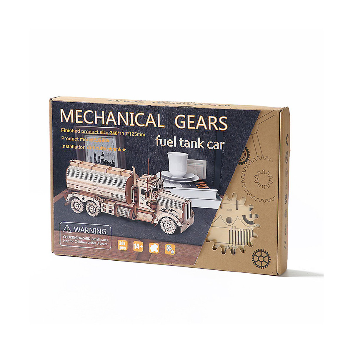 3D-Tankwagen-Puzzle aus Holz Pädagogisches Spielzeug
