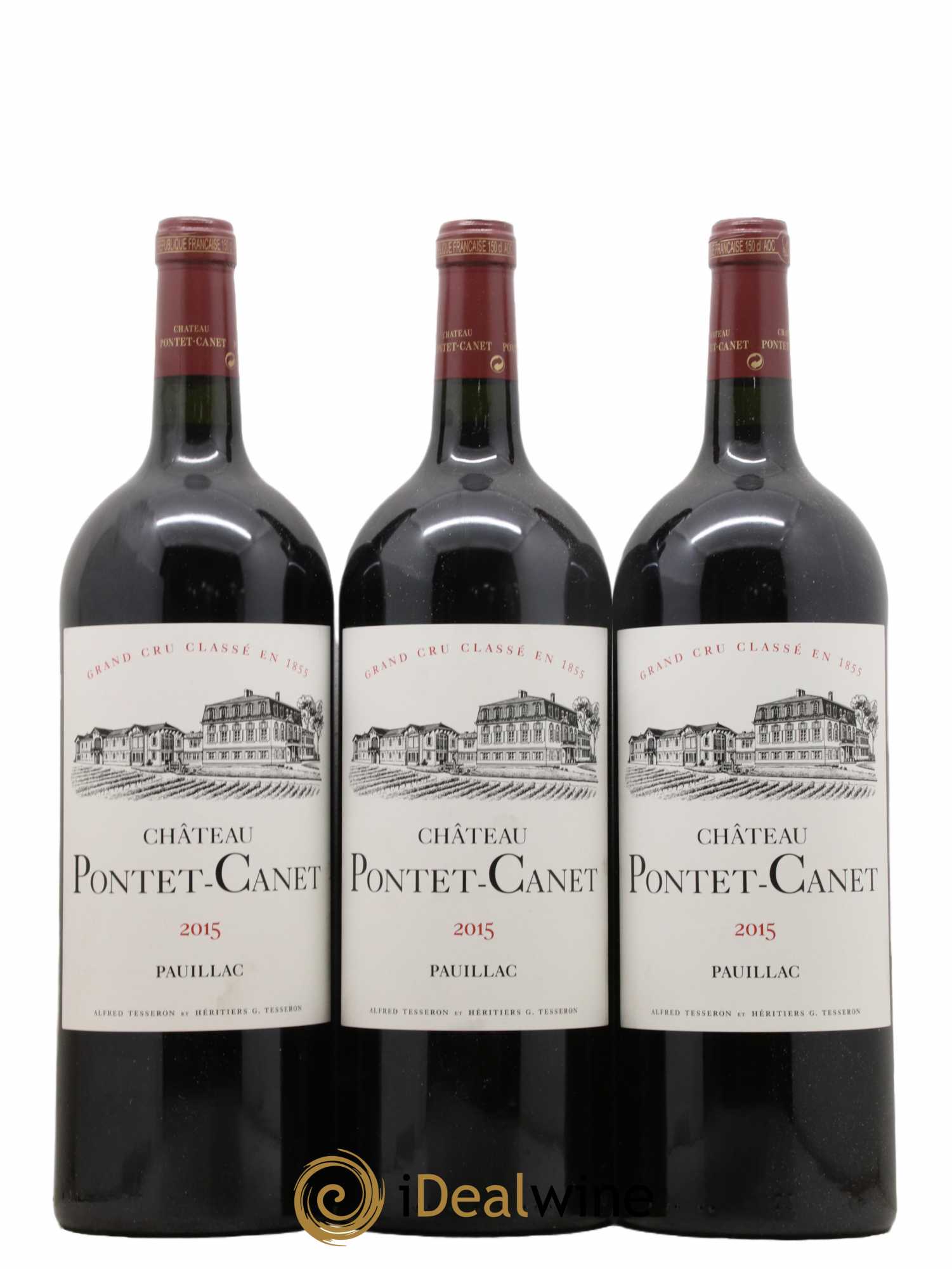 Château Pontet Canet 5ème Grand Cru Classé  2015 - Lot de 3 Magnums