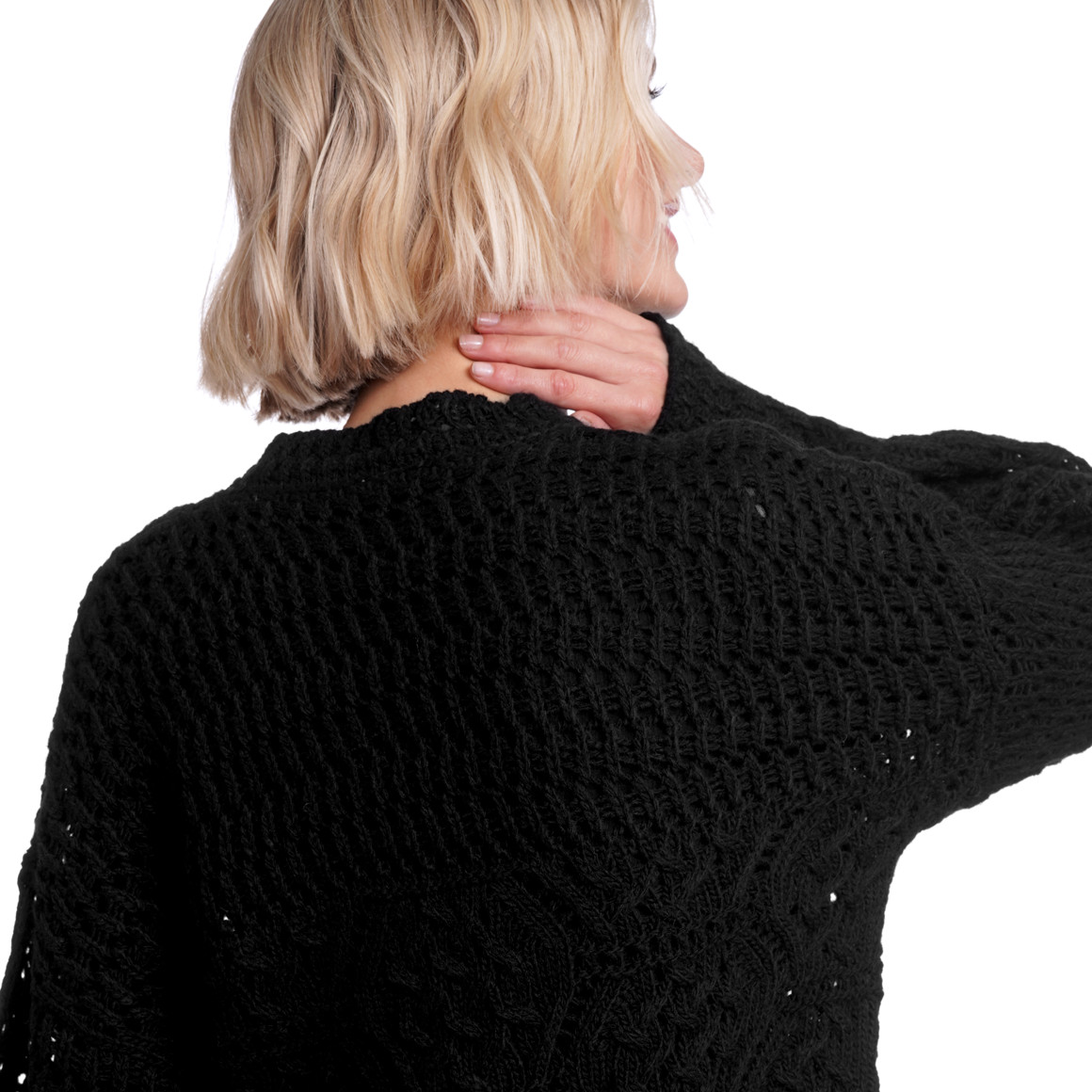 Damen Strickpullover mit Ajour-Muster