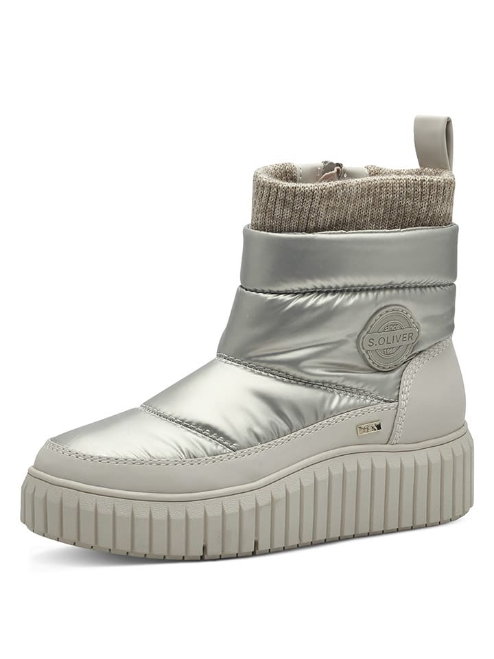 s.Oliver Winterboots in Silber günstig kaufen