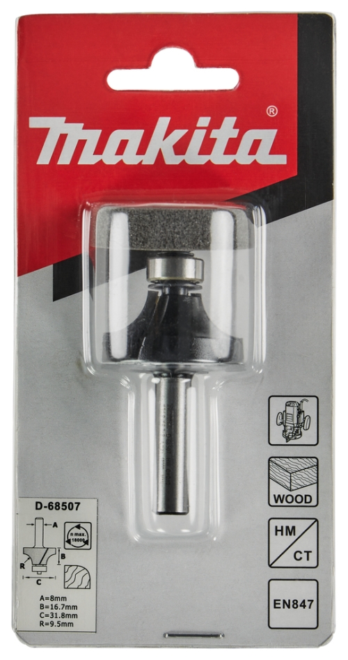 Makita Accessories D-68507 Κόφτης στρογγυλοποίησης 31,8 x 16,7 mm S8