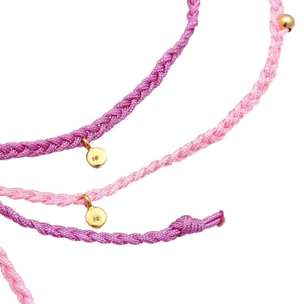 Elli Elli Bracelet de Cheville Ensemble de rubans en nylon pour dames - Perles à motif Bijoux