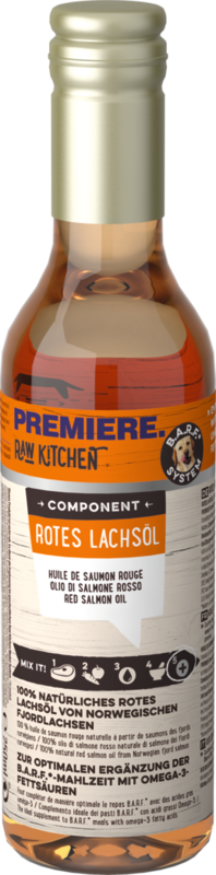 PREMIERE Ergänzungsfutter & Aufzucht PREMIERE RAW KITCHEN Rotes Lachsöl 250ml