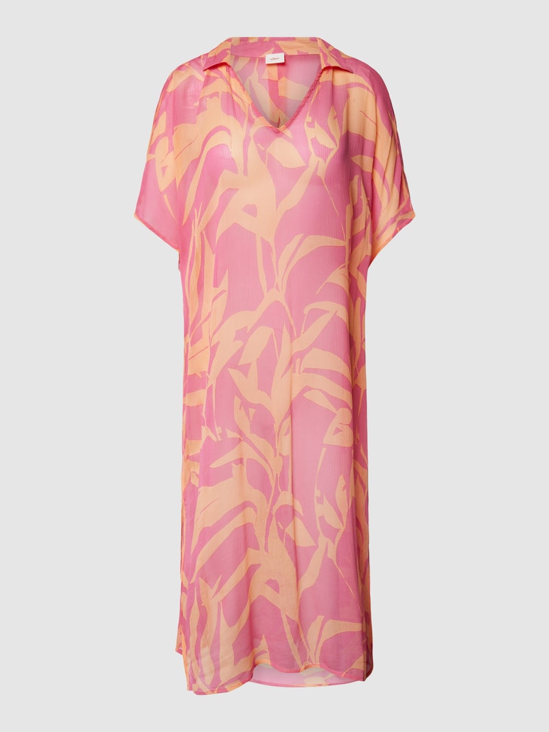 Langer Kaftan aus Modal in pink