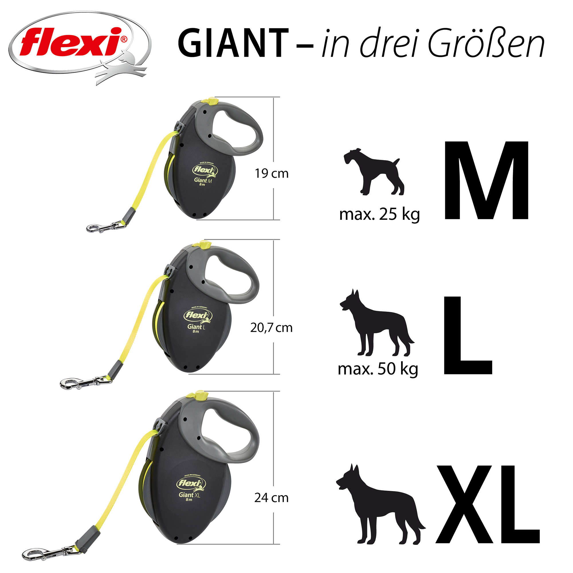 Trixie Hundeleinen Trixie flexi Giant Neon Gurt XL