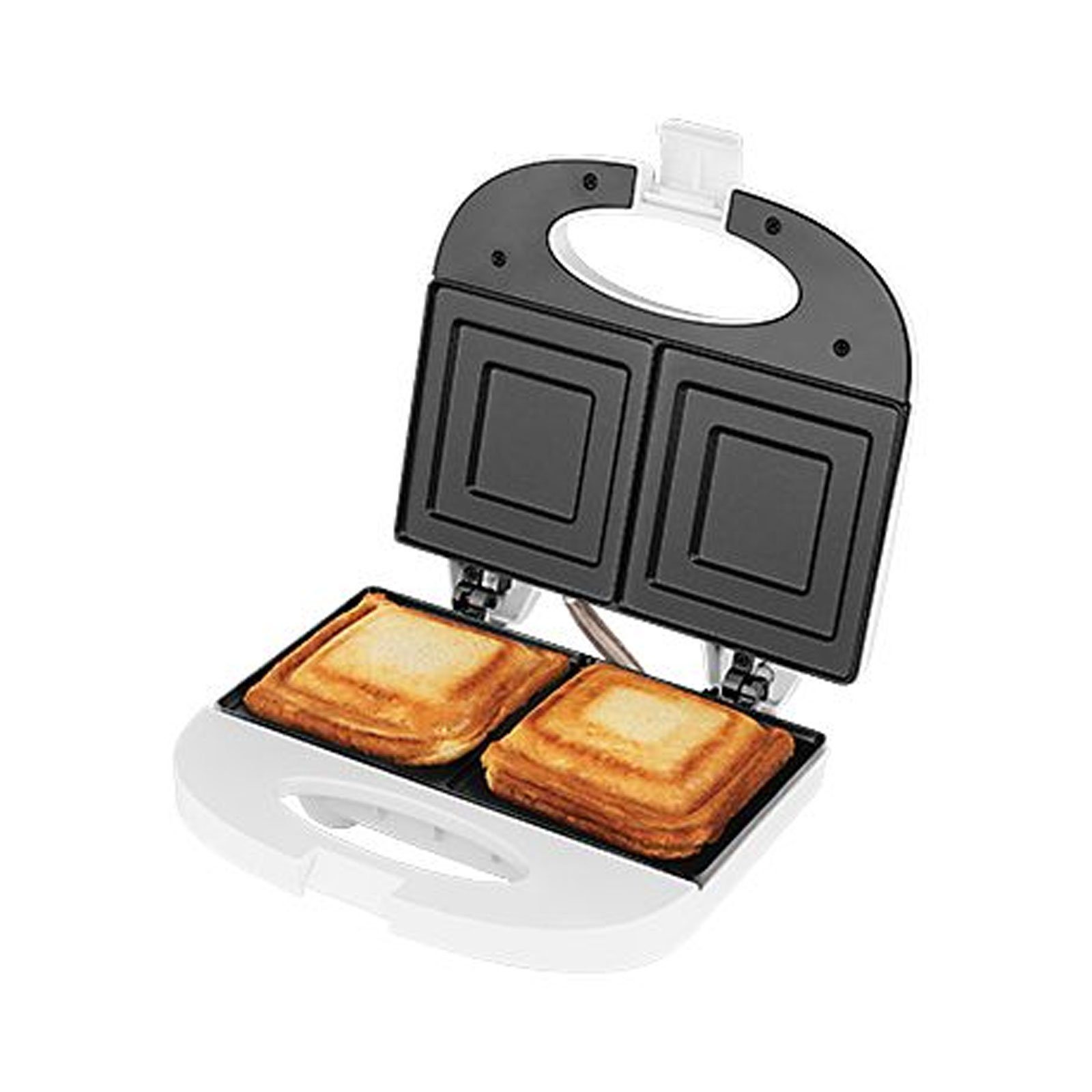ECG Sandwichmaker S 1170, 750 W, wärmeisolierter Griff, Antihaftbeschichtet