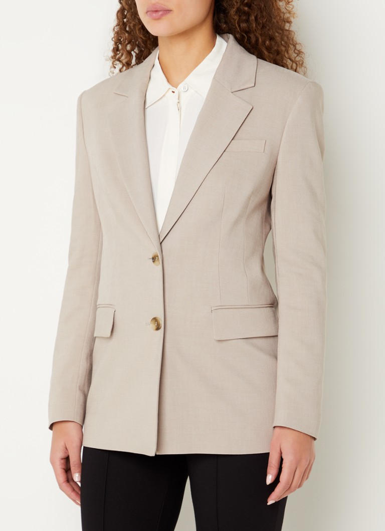 HUGO BOSS  Jerela blazer met gemêleerd dessin en klepzakken