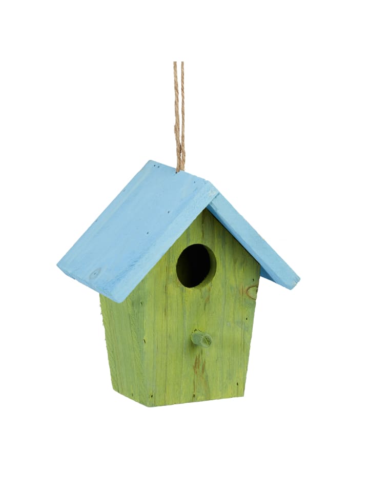 relaxdays Deko Vogelhaus in Grün - (B)15 x (H)16 x(T)8 cm günstig kaufen onesize