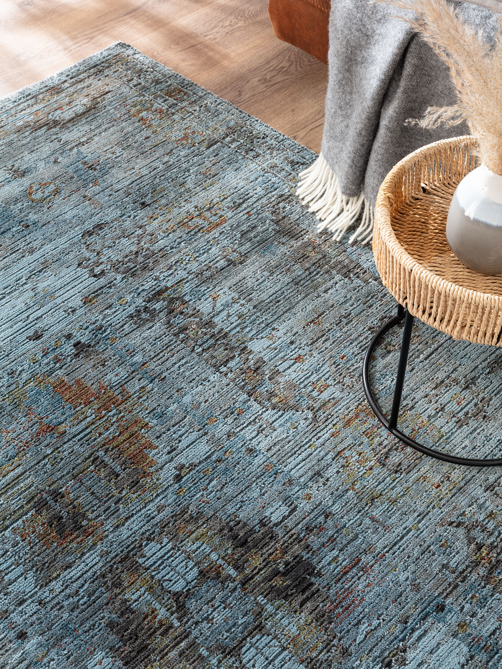 Saldala Vintage-Teppich, Dark Blue