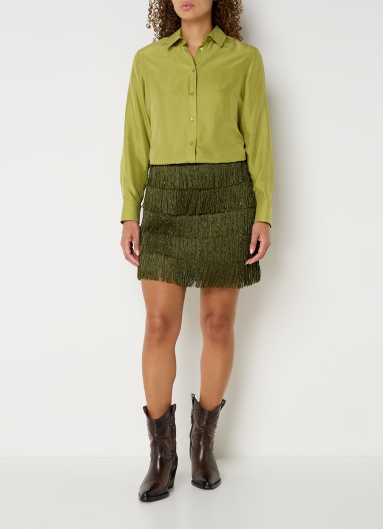 Spódnica mini z frędzlami MaxMara Garonna