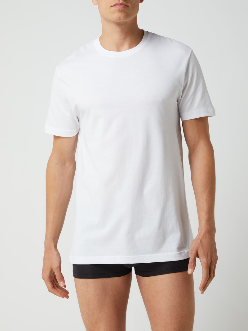 T-Shirt aus Baumwolle im 2er-Pack in weiß