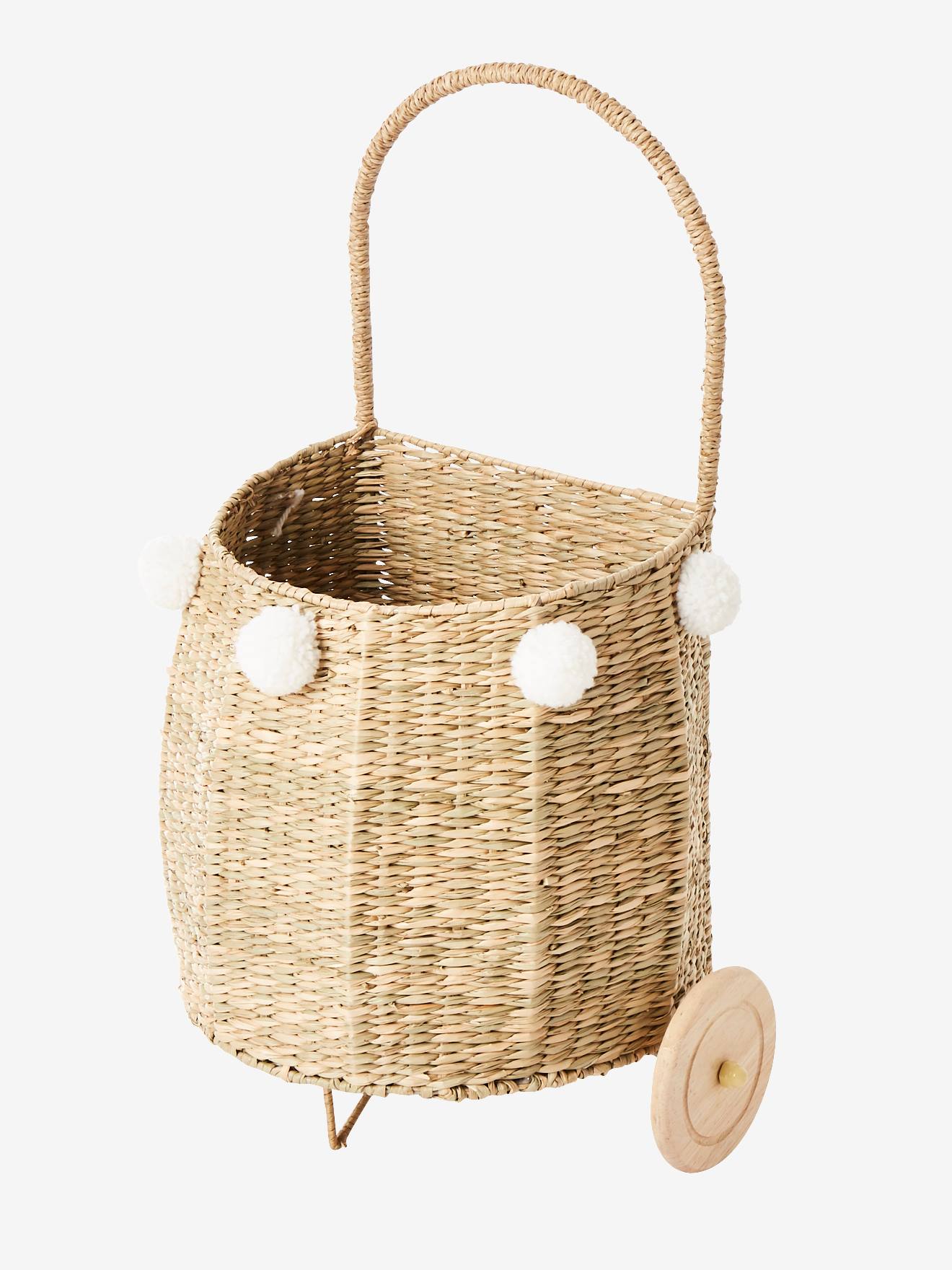Panier à roulettes herbier blanc